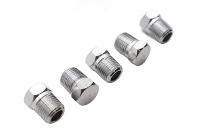 Edart Chrome Brake Line Tee Plug - 3/8 inch -24 Thread for Brake Line Fittings by Edart