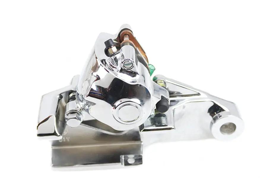 Edart Chrome Rear Caliper with Bracket for Harley Davidson XL 2004 - 3/4 Inch Axle Compatibility by Edart