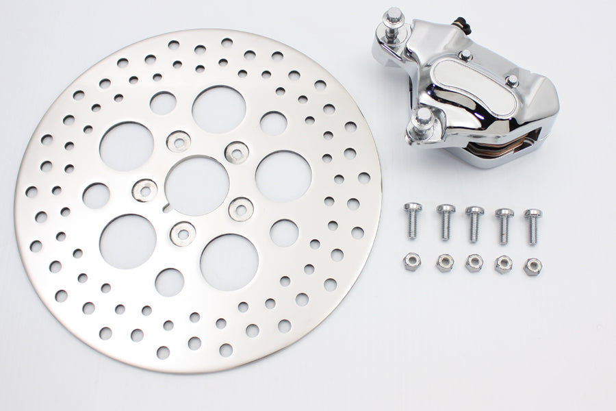 V-Twin 23-0649 Front 4-Piston Brake Caliper and 11-1/2-Inch Disc Kit for Harley-Davidson XL