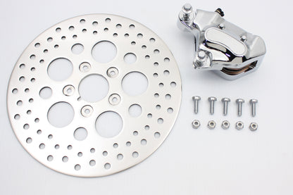 V-Twin 23-0649 Front 4-Piston Brake Caliper and 11-1/2-Inch Disc Kit for Harley-Davidson XL