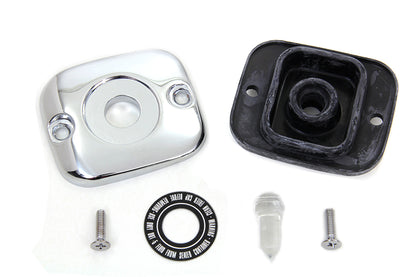 Edart Front Master Cylinder Cover Smooth Chrome for Harley Davidson FLT and FXST