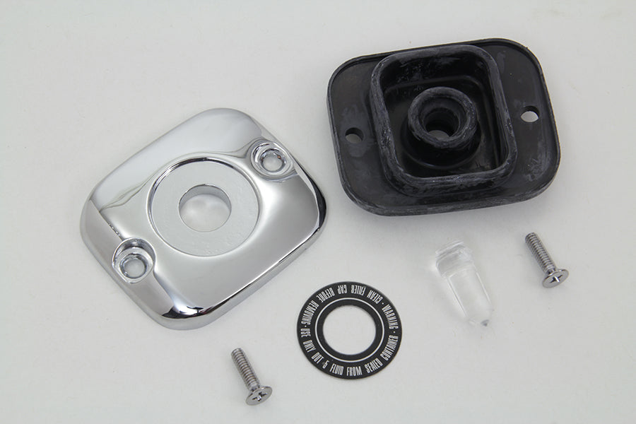 Edart Front Master Cylinder Cover Smooth Chrome for Harley Davidson FLT and FXST