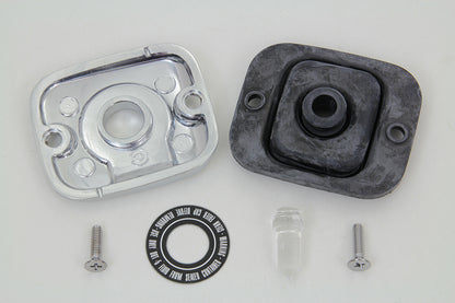 Edart Front Master Cylinder Cover Smooth Chrome for Harley Davidson FLT and FXST