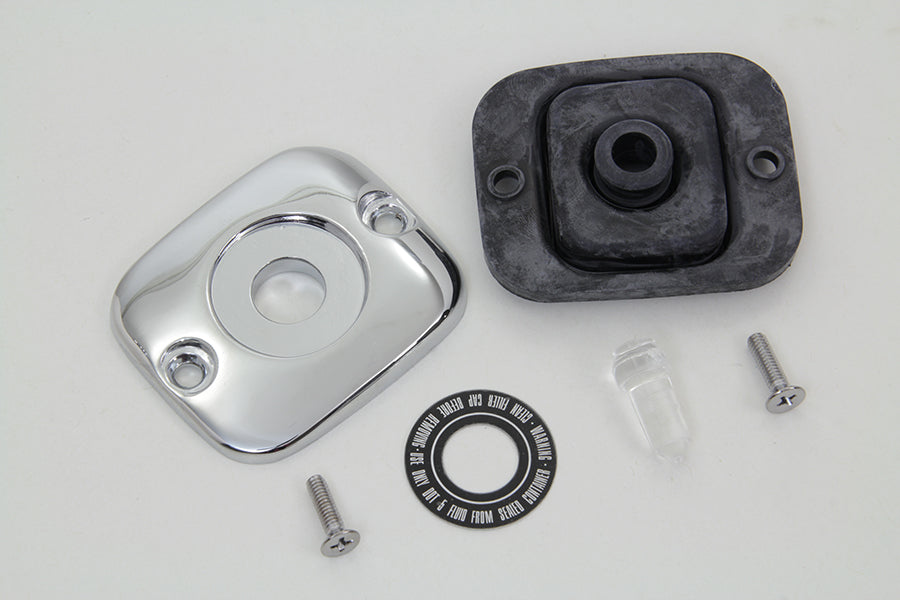 Edart Front Master Cylinder Cover Smooth Chrome for Harley Davidson FLT and FXST