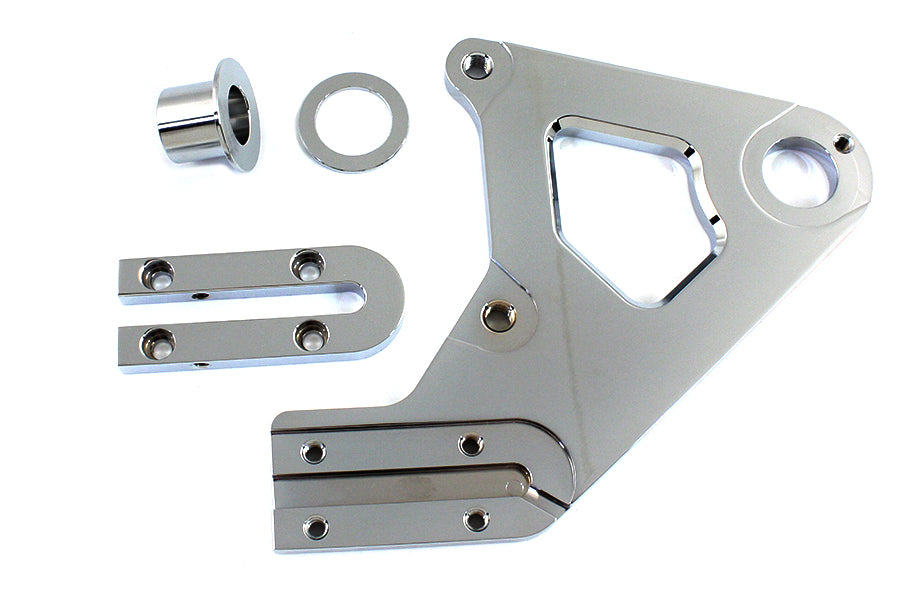 V-Twin Chrome Left Side Rear Brake Caliper Bracket for Harley Davidson FXST (Part #76460L)