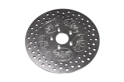 V-Twin 11-1/2 Inch Rear Brake Disc with Skull Design for Harley Davidson FXST
