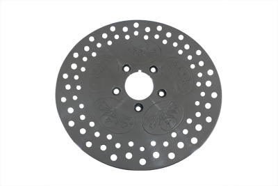 Edart 11-1/2 Inch Rear Brake Disc with Skull Design for Harley Davidson FXST