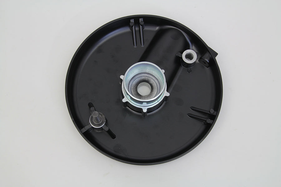 Edart Part 70323DB Front Brake Backing Plate Right Side in Black for Harley Davidson FL (1969-1971)