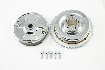 V-Twin Rear Mechanical Brake Drum Kit Chrome for Harley Davidson UL (1937-1946)