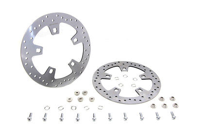 Duro 11.8 Inch Drilled Front Brake Disc Set for Harley Davidson FLT – Stainless Steel