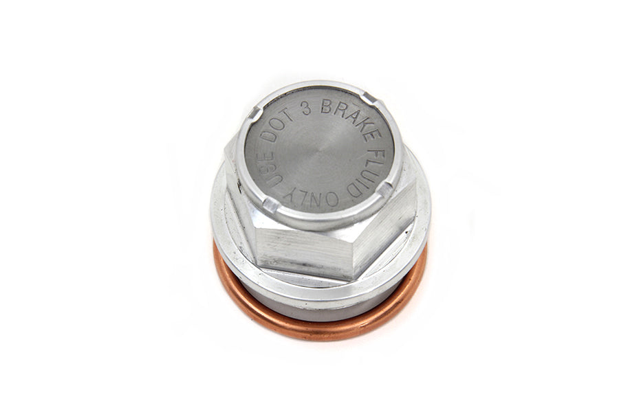 V-Twin Alloy Master Cylinder Filler Top Plug Cap for Harley Davidson FL Models