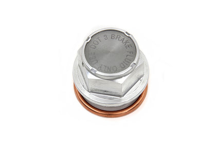 V-Twin Alloy Master Cylinder Filler Top Plug Cap for Harley Davidson FL Models