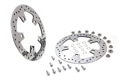 Duro 11.8 inch Front Brake Disc Set Polished for Harley Davidson FLT