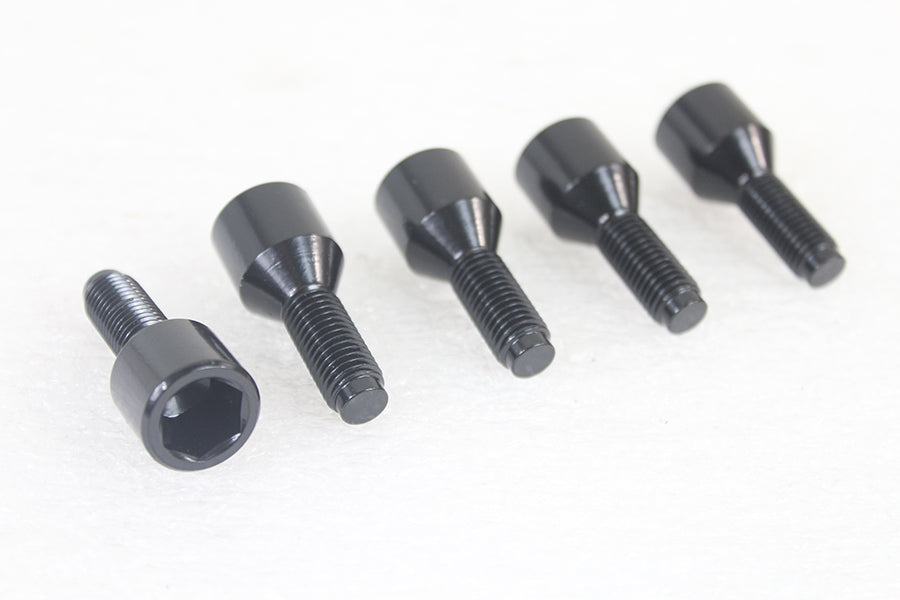 Edart Parkerized Wheel Lug Bolt Set Part #19015B for Harley Davidson FL 1941-1950