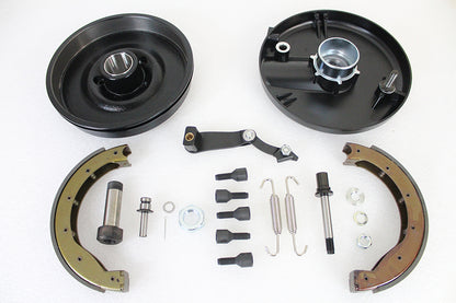 V-Twin Front Brake Backing Plate Kit with Right Side Components for Harley Davidson FL Models