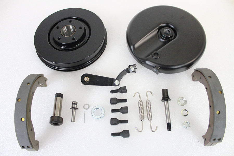 V-Twin Front Brake Backing Plate Kit with Right Side Components for Harley Davidson FL Models
