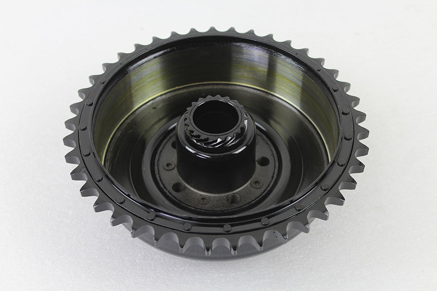 V-Twin Rear Brake Drum Black with Sprocket for Harley Davidson WL Models
