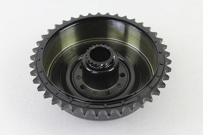 V-Twin Rear Brake Drum Black with Sprocket for Harley Davidson WL Models