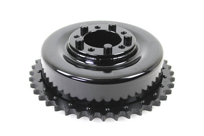 V-Twin Rear Brake Drum Black with Sprocket for Harley Davidson WL Models