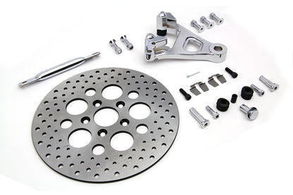 V-Twin Rear Caliper Kit for Harley Davidson FXE Models - Chrome Bracket and Stay Bar