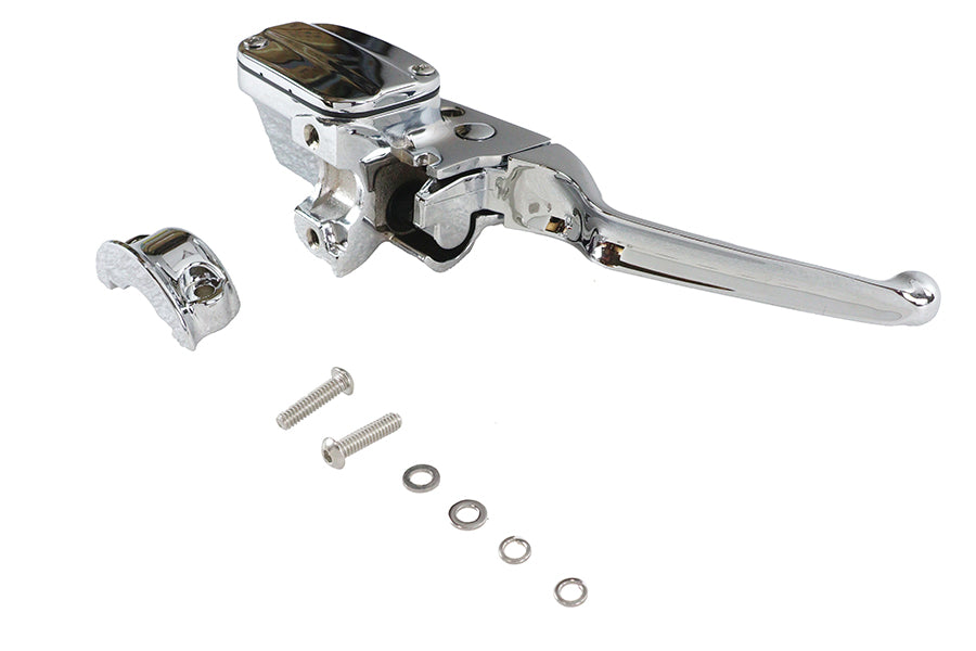 Edart Handlebar Master Cylinder Assembly Chrome for Harley Davidson FLT Models
