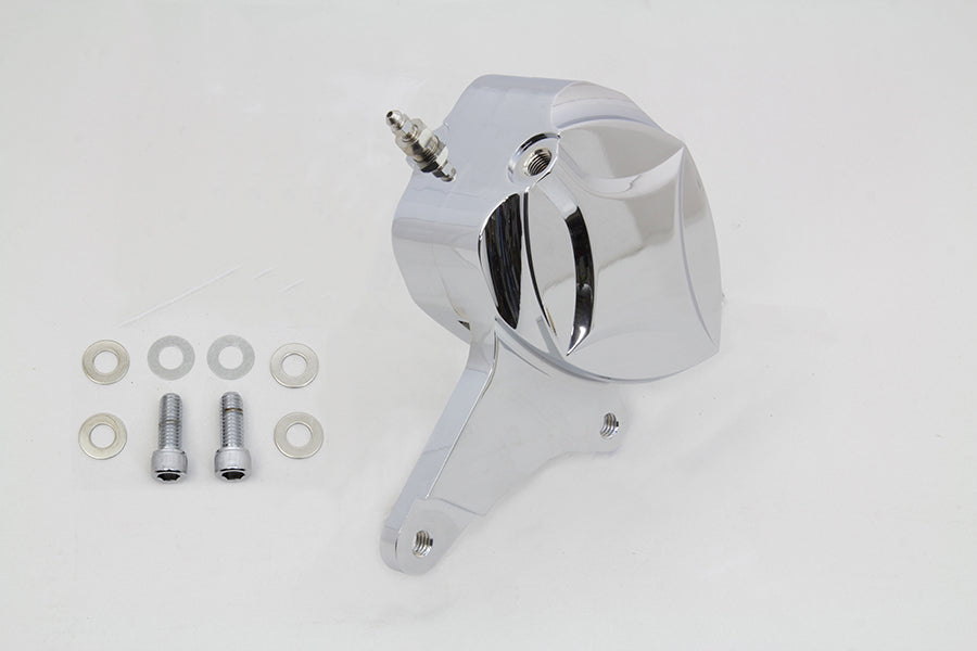 Edart Chrome Billet Front 2 Piston Caliper with Bracket for Harley Davidson FXST