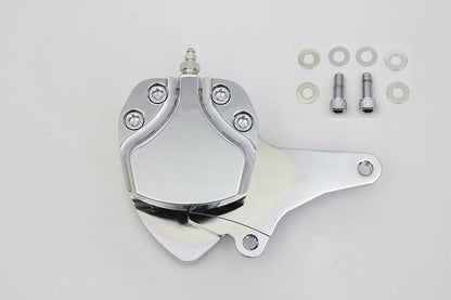 Edart Chrome Billet Front 2 Piston Caliper with Bracket for Harley Davidson FXST