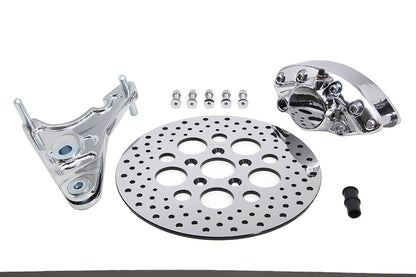 V-Twin Rear Brake Caliper Kit with 11-1/2 Inch Stainless Steel Disc for Harley Davidson Fx (1973-1982)