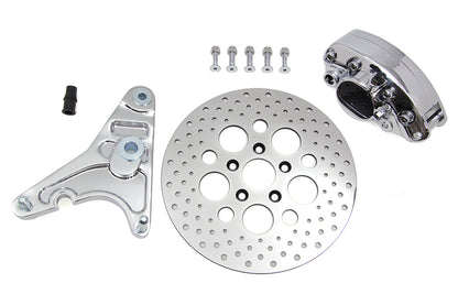 V-Twin Rear Brake Caliper Kit with 11-1/2 Inch Stainless Steel Disc for Harley Davidson Fx (1973-1982)