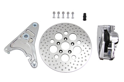 V-Twin Rear Brake Caliper Kit with 11-1/2 Inch Stainless Steel Disc for Harley Davidson Fx (1973-1982)