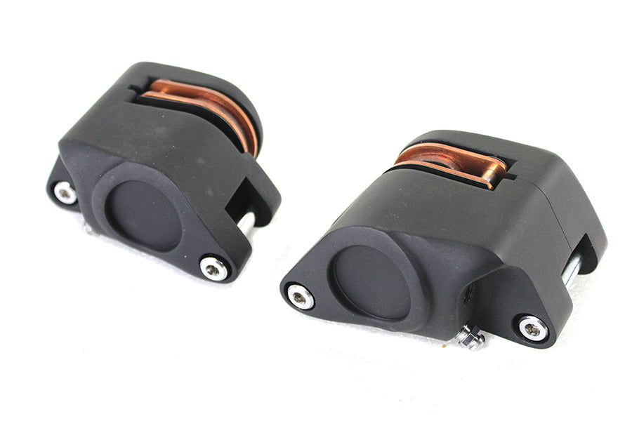 V-Twin Black Front 1 Piston Caliper Set for Harley Davidson FX & XL (Part #20588)