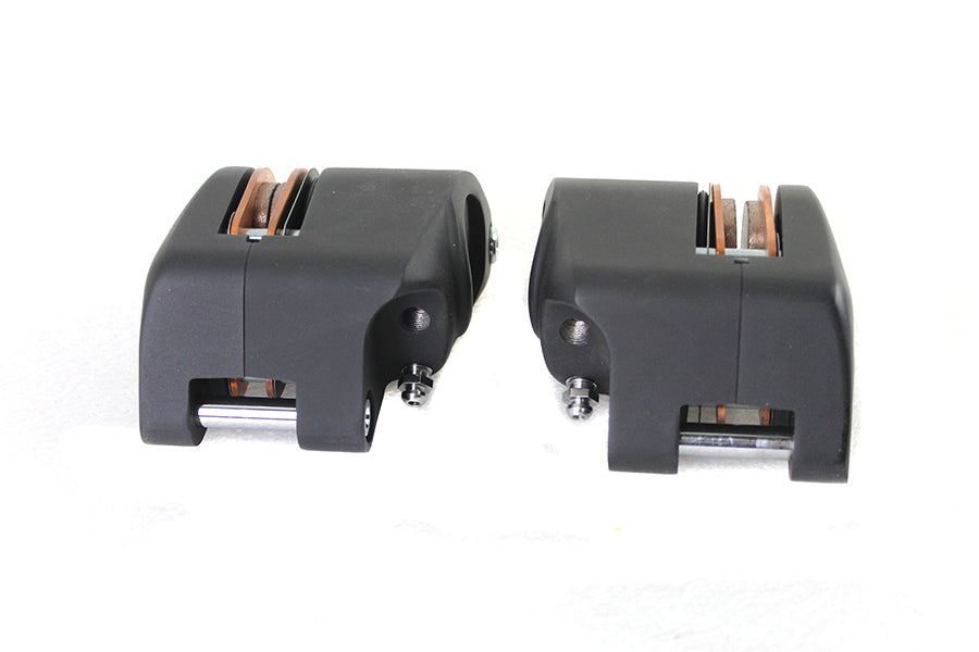 V-Twin Black Front 1 Piston Caliper Set for Harley Davidson FX & XL (Part #20588)