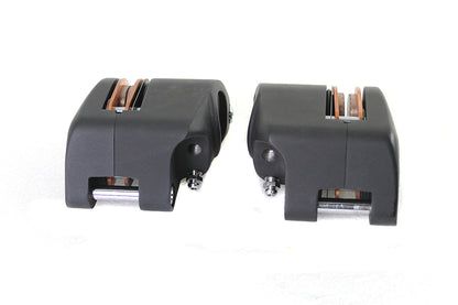 V-Twin Black Front 1 Piston Caliper Set for Harley Davidson FX & XL (Part #20588)