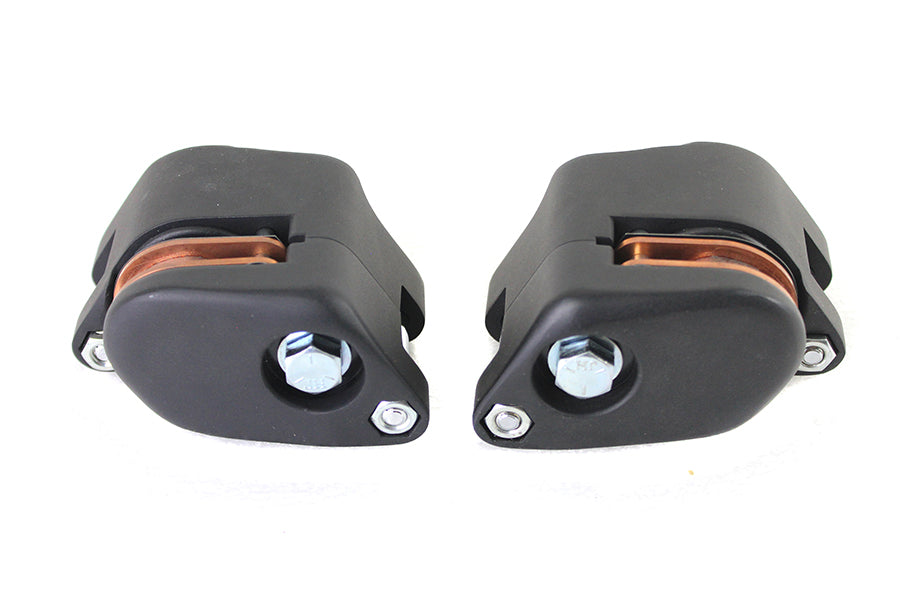 V-Twin Black Front 1 Piston Caliper Set for Harley Davidson FX & XL (Part #20588)