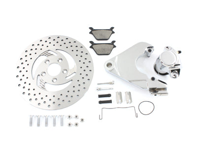V-Twin Rear Caliper Kit Chrome for Harley Davidson FXST and FLST Models