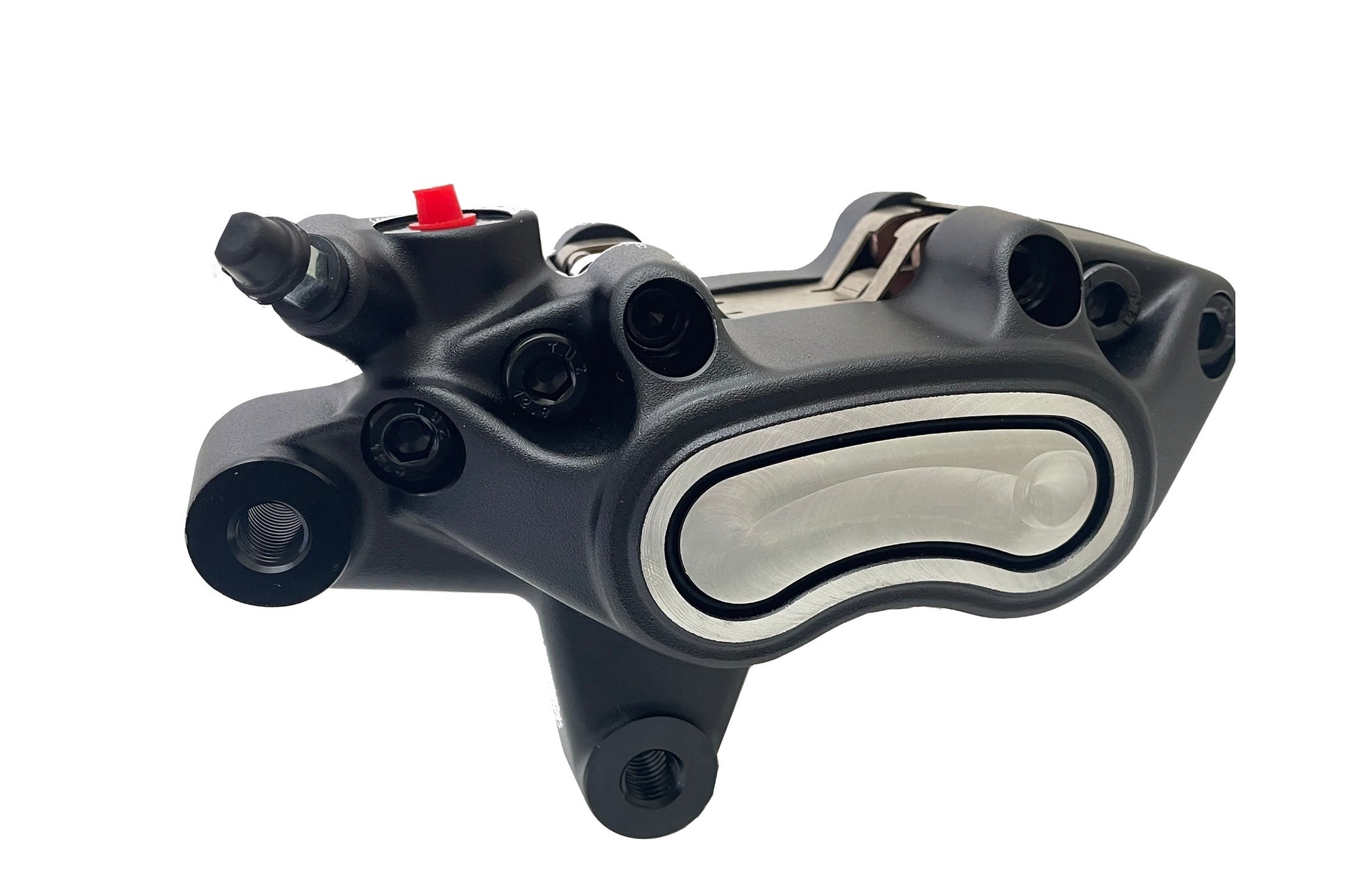 V-Twin Black Front 4 Piston Left Side Brake Caliper for Harley Davidson