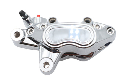 V-Twin Chrome Front 4 Piston Left Side Brake Caliper for Harley Davidson