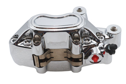 V-Twin Chrome Front 4 Piston Left Side Brake Caliper for Harley Davidson