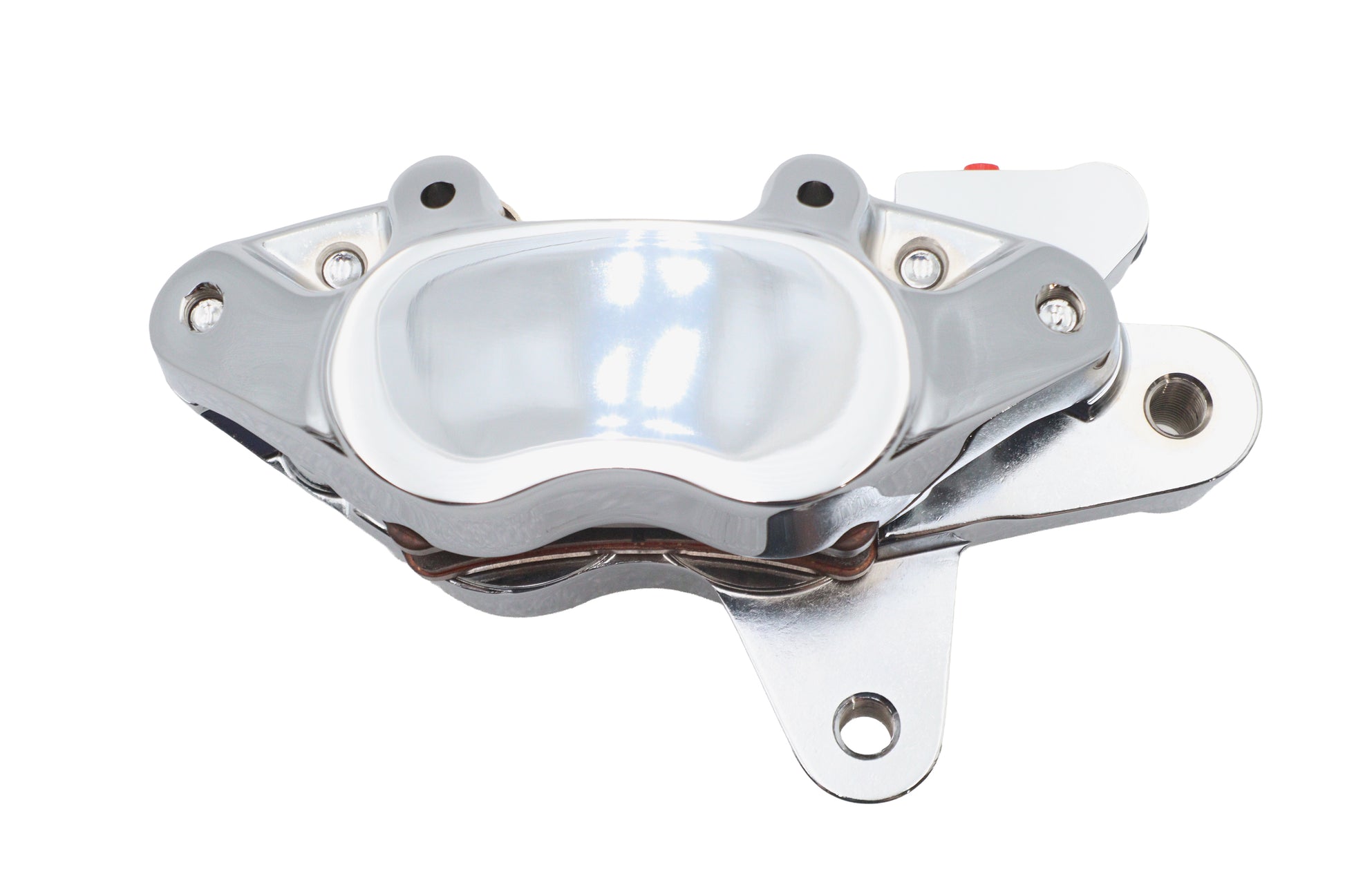 V-Twin Chrome Front 4 Piston Left Side Brake Caliper for Harley Davidson