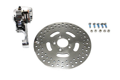 V-Twin Chrome Rear Single Piston Caliper and 11-1/2 inch Disc Kit for Harley Davidson XL Models