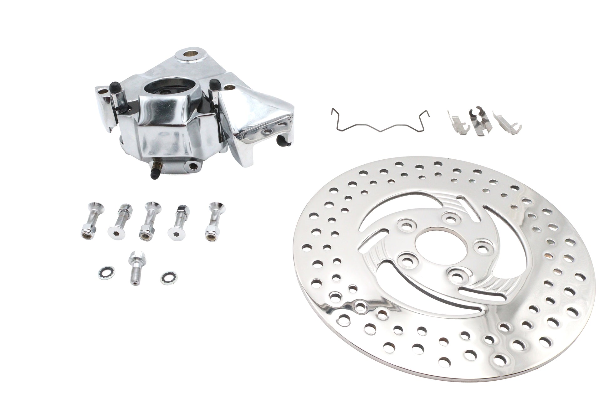 V-Twin Black Rear 1 Piston Caliper and 11-1/2 Inch Disc Kit for Harley Davidson FXR