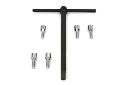 V-Twin Chrome Wheel Lug Set with Wrench for Harley Davidson G Models