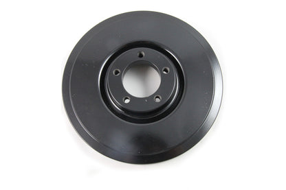 V-Twin Black Finned Spring Fork Front Brake Drum for Harley Davidson EL - 7-3/8 inch Inner Diameter