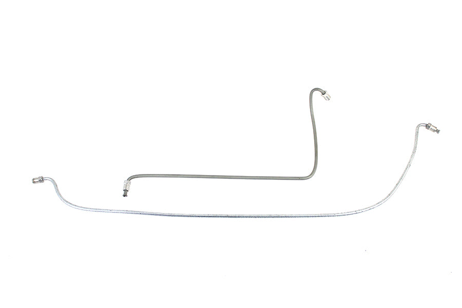 Edart Part 50165Z Steel Rear Brake Line Set Zinc Plated for Harley Davidson FL Models