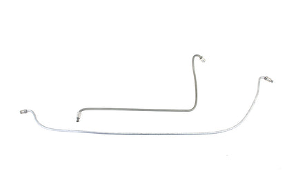 Edart Part 50165Z Steel Rear Brake Line Set Zinc Plated for Harley Davidson FL Models