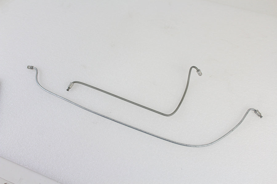 Edart Part 50165Z Steel Rear Brake Line Set Zinc Plated for Harley Davidson FL Models