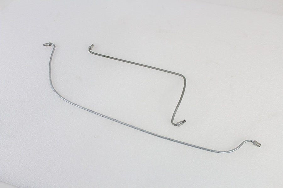 Edart Part 50165Z Steel Rear Brake Line Set Zinc Plated for Harley Davidson FL Models