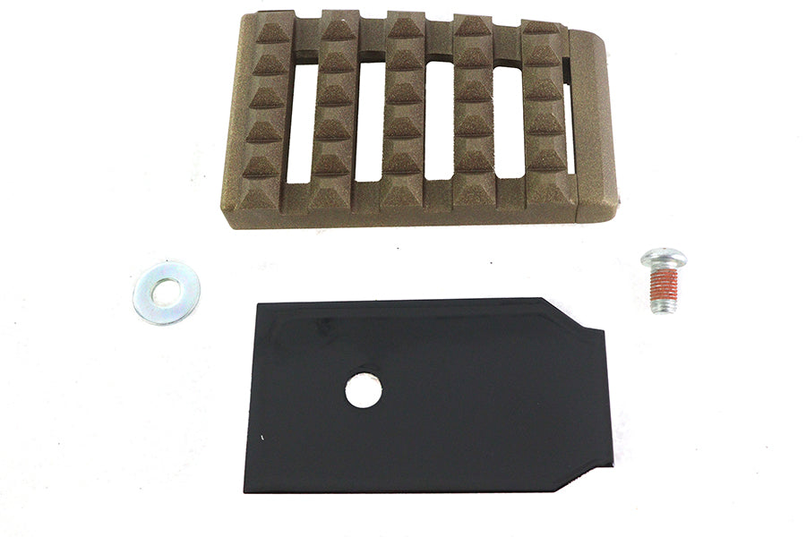 V-Twin Bronx Brake Pedal Pad Large Bronze for Harley Davidson FLD and FLST Models