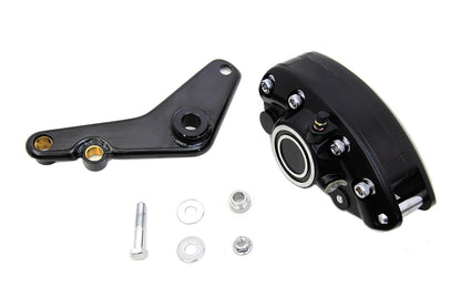 V-Twin Rear Black 1 Piston Banana Caliper Kit with Bracket for Harley Davidson Fx & Fl Models