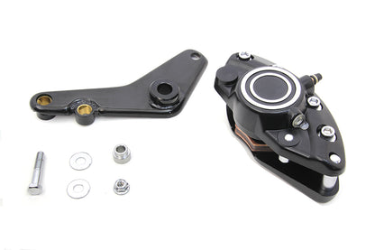 V-Twin Rear Black 1 Piston Banana Caliper Kit with Bracket for Harley Davidson Fx & Fl Models